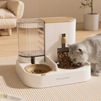 Pet Food and Water Station Transparent Pet Feeder and Waterer Large Capacity