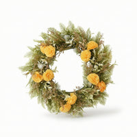 Artificial Decorative Wreath Green Faux Foliage Wreath Circular for Wall Decor