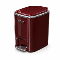 Handshands-off Pedal Trash Can with Lid Press-Top Step Waste Basket with Liner Retaining Band Easy-to-Clean Trash Can with Lid Rectangular for Bathroom, Bedroom, Office