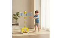 Kids Sports Training Station Adjustable-Height Reaction Training Stand Play Stand with Hanging Sticks Multi-Game for Toddlers