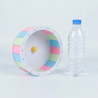 Silent Hamster Wheel and Non Slip Hamster Wheel, Textured Exercise Toy for Dwarf Hamsters, Open Ventilation Cage Mount Bracket Design