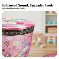 children's Cartoon Djembe Easy to Play Hand Drum Sturdy Percussion Instrument for Beginners, Music Lovers, Rehearsal Learning, Parties
