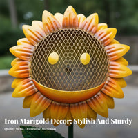 Decorative birds Feeding Station Weather Resistant Flower decor eyes Catching Metal for Gardeners, Balcony, Patio