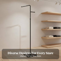 Stainless Steel Clothing Rack Stable Base Freestanding Clothes Display Space-Efficient Freestanding Garment Display for Temporary Retail Space S