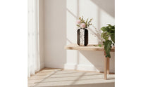 Vase with Horsehair Panel Minimalist Decorative Metal Vase Bronze for Tabletop