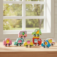 Animal Vehicle Blocks Young Child-Friendly Wooden Animal Stacker Educational Wooden Balancing Activity Toy for Toddlers