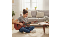 Mini 30-Inch Guitarlele Portable Guitarlele with Slotted Headstock Compact Hybrid Guitar for Beginners