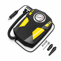 Portable Air Compressor with Pressure Gauge 12V Tire Inflator with LED Light Tire Inflator Compact Car Air Pump Lightweight
