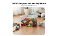 Clear Stackable Bin with Lid Transparent Lidded Box with Handle See-Through Body Household Storage for Families, Homeowners, Closet, Home, Living Room