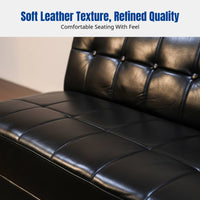 Nordic Modern Minimalist Leather Sofa for Small Apartment, Living Room, Office, L-Shaped Corner