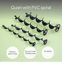 Fish Tank Drain Noise Reducer Quiet Helical Drain Easy Installation Fish Tank Pipe Noise Dampener
