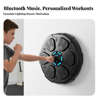 LED Display Bluetooth Boxing Coach Interactive Training Smart Music Boxing Machine Adjustable Modes & Speeds Wall Mounted Punch Pad Drill-No-Drill Installation for Beginners, Office Workers, Workout, Indoor, Living Room, Bedroom