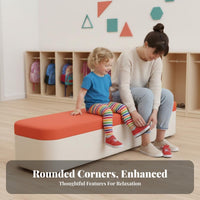 Comfortable Seating paded Metal Frame Stool Multi-Purpose Upholstered Bed End Bench Modern Design Waiting Area Seat Space-Saving for Business Owners, Interior Designers, Shoe shop, Cloakroom, Entryway, Hallway