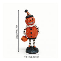 Resin Figurine with Base Halloween-Themed Character Sculpture Carved Decorations for Collectors, Shelf, Entryway Table