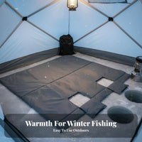 Thickened Ice Angleing Tent Mat Thermal Insulation Shielding Shelter Covering Waterproof Insulated Pad Weather-Resistant for Anglers, Campers, Camping