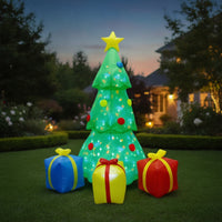 Lighted Inflatable Christmas Tree Outdoor Christmas Inflatable Tree Tall Yard Decoration Giant for Lawn, Porch