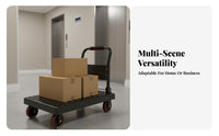 Space-Saving Foldable Platform Cart Easy Maneuverability Flatbed Dolly Cart Multipurpose Collapsible Platform Dolly Heavy Duty for Delivery Drivers, Warehouse Workers, Homeowners, Home, Workshop, Garage, Office