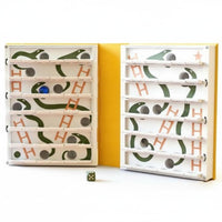 Built-in Dice Storage 3D Snakes and Ladders Game for Families