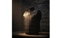 Leather Chest Piece with Buckles Barbarian Cosplay Chestplate Retro Half Chest Piece for Larpers