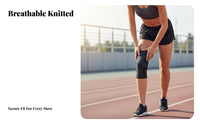 Knitted Knee Support Breathable Compression Knee Sleeve Non-Slip for Athletes, Fitness Enthusiasts, Basketball, Biking, Daily Wear