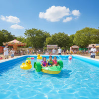 Family Fun Inflatable Water Boat Colorful Designs Kids Battery Powered Boat Thickened Material Amusement Park Equipment LED Lights for Swimming Pool