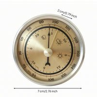 Round Analog Weather Instrument with Scale Air Pressure Meter Traditional Design Air Pressure Meter
