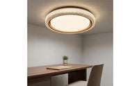 Ra95 Speckled Round Ceiling Lamp High CRI LED Flush Mount Ceiling Light Textured Indoor Lighting Gold Trim