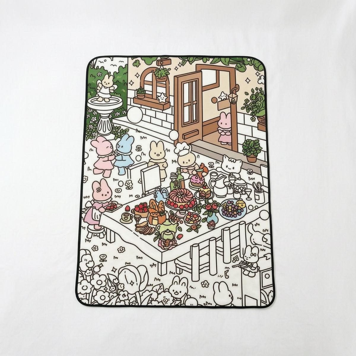 DIY Coloring Blanket Washable Coloring Blanket Personalized Cozy for Children, Sofa, Bedroom