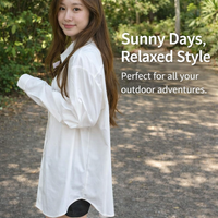 Long Sleeve Tops for Women with UPF50+ Sun Protection and Ice Silk Cooling Material, Swim for Swimming and Outdoor Activities