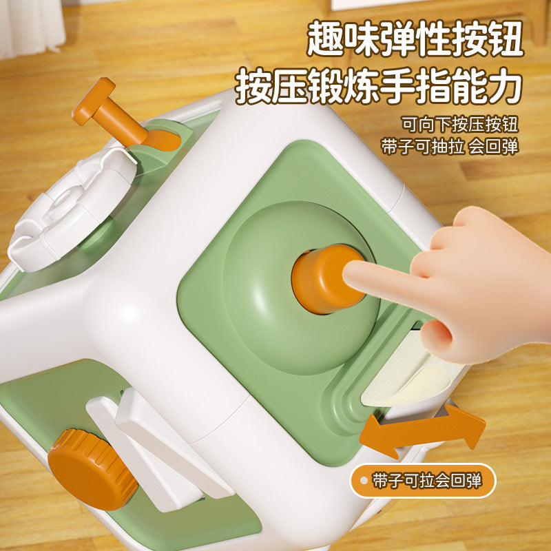 Montessori Busy Cube Toy for Babies with Simulated Switches