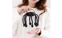 Flexible Arms Tentacle Head Massager Rounded Pads Electric Head Massager Compact Personal Care Device Polished Finish
