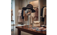 Mannequin Head Stand Modern Design Electroplated Head Form Polished Finish Hairpiece Display Stand for Retailers, Boutique Owners, Showroom