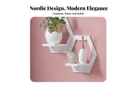 Hexagonal Shelf Set adaptable Hexagonal suspended Box Combinable Design