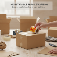 Fragile Warning Stickers for Shipping and Packaging, Handle with Care Labels