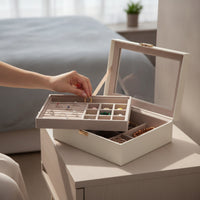 Removable Tray Jewelry Storage Box