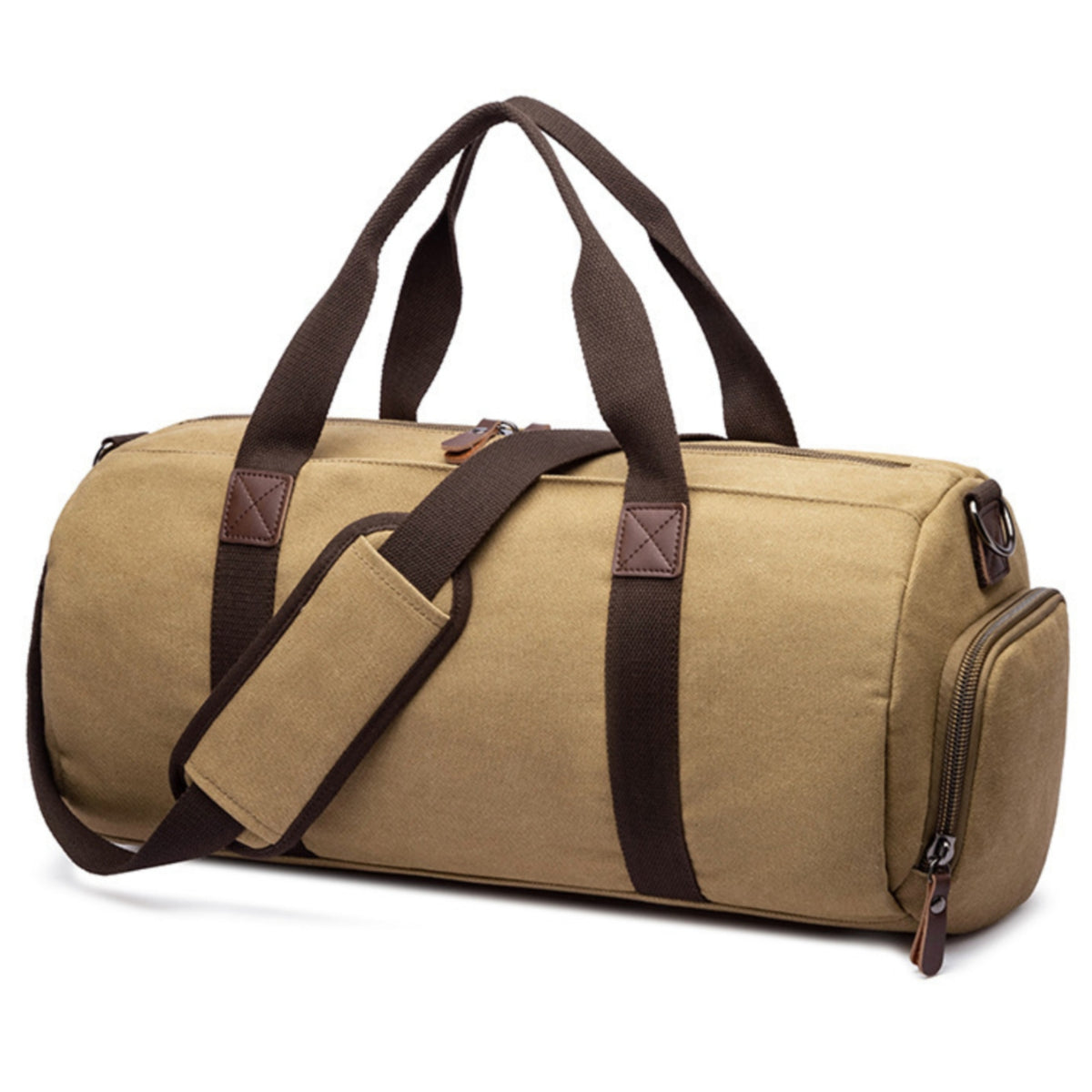 Travel Duffel with Pocket Detachable Duffel Bag with Shoulder Strap Zippered for Journeyers, Gym-Goers
