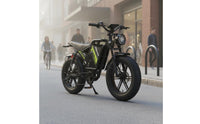 Retro Wide Tire Electric Cycle Anti-Slip Tires Old-School Electric Bike Shock Absorption Small Electric Cycle for Adults