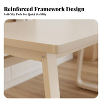Minimalist Design Simple Home Workstation Space-Saving Rectangular Desk with Metal Legs Multi-Purpose Computer Table Easy Assembly for Teenagers, Remote Workers, Apartment Dwellers, Bedroom