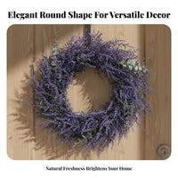 Artificial Greenery Wreath Ready to Hang Artificial Wreath Lifelike Hanging Floral Arrangement for Homeowners, Event Planners, Porch, Wedding, Window