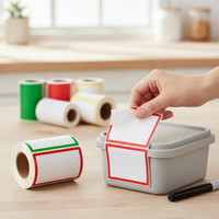 Large Waterproof Adhesive Labels for Organization and Naming, Tearable and Residue-Free