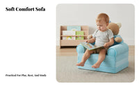 Plush & Soft Creature Flip-Open Sofa Comfortable Foam transformable Flip-Open Lounger Lightmanufacturersight Toddler Couch Machine cleanable Cover for Toddlers, Preschoolers, Parents, Kindergarten, perusing, Playroom, Living Room