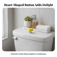 Long Nail-Friendly Heart-Shaped Flush Presser Easy to press Heart-Shaped Flush helper Universal Fit Toilet Accessory With Suction holder for Women, property owners, Restroom
