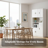 Microwave Stand Cabinet Multi-Functional Microwave Stand with Cabinet Large Capacity Kitchen Storage Hutch for Homeowners, Dining Room, Home Office