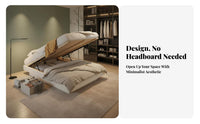 Headboardless Ottoman Bed Gas raise Mechanism Bedroom Furniture Space Saving for People with Small Rooms, Apartment Dwellers, Studio Flat, Guest Room
