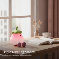 Cute Eggplant Night Light for Desktop, Bedside