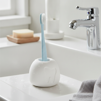 Diatomaceous Earth Toothbrush Holder for Bathroom Countertop, Absorbent and Quick-Drying