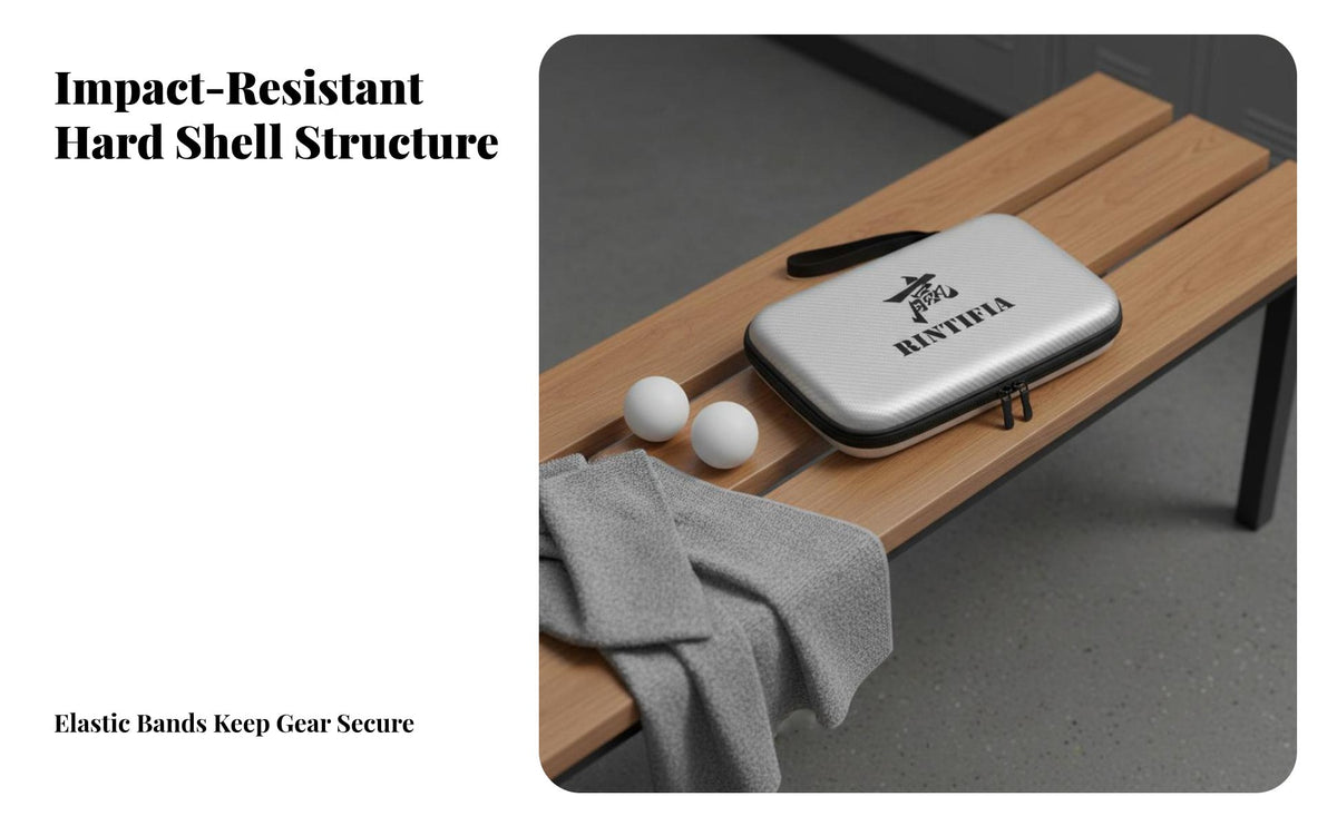 Hard Shell Paddle Sports Pong Case Large Capacity Table Tennis Paddle Storage Bag Sturdy Square Table Tennis Racket Bag for Athletes, Travel