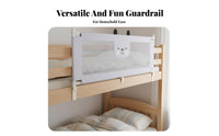 Stable & Secure Bunk Bed Guard Adjustable Height Anti-Fall Bed Fence Sturdy Construction Foldable Design for Toddlers, Students, Student Dormitory, Nursery, Bedroom, Guest Room