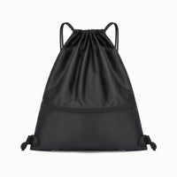 Drawstring Backpack with Zip Pocket Soft-Sided Drawstring Backpack Sackpack Portable Cinch Sack Sturdy for Gym, Travel