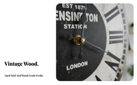 Non-Ticking Wooden Wall Clock Easy to Hang Retro Wall Clock Lightweight for Interior Design Enthusiasts, Seniors, Living Room, Bedroom, Cafe
